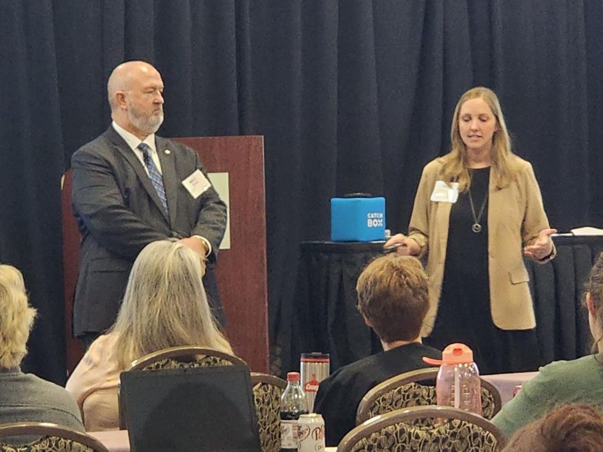 Inspector General Anderson and Lauren Wolf giving a presentation in Wichita, KS