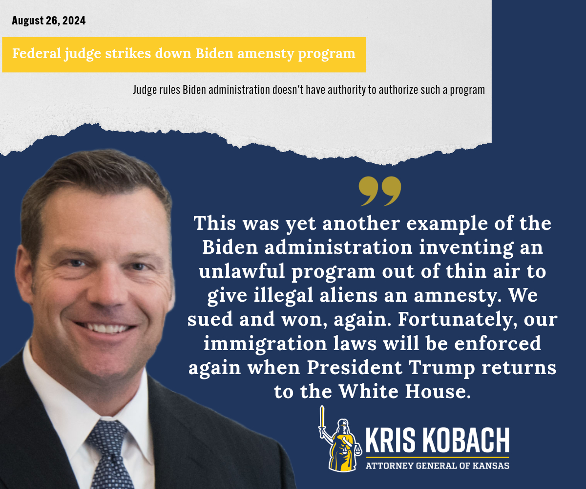 Kobach quote on lawsuit